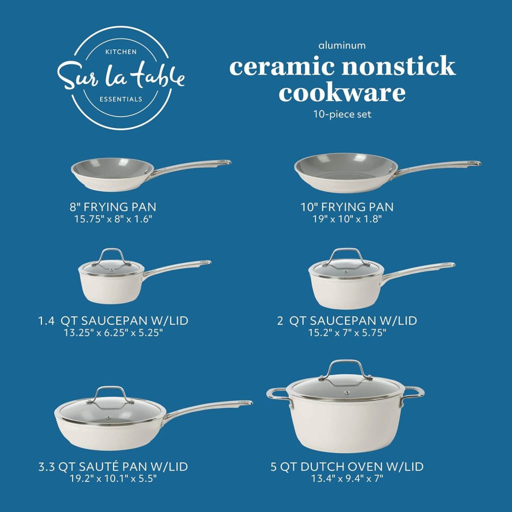 Sur-La-Table-Linen-White-Titanium-Ceramic-Cookware-Set