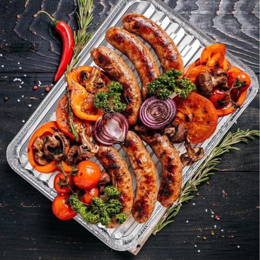 SEEWEY-50-Pcs-Aluminum-Grill-Pans-Broiler-Pans-Grill-Liners